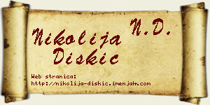 Nikolija Diskić vizit kartica